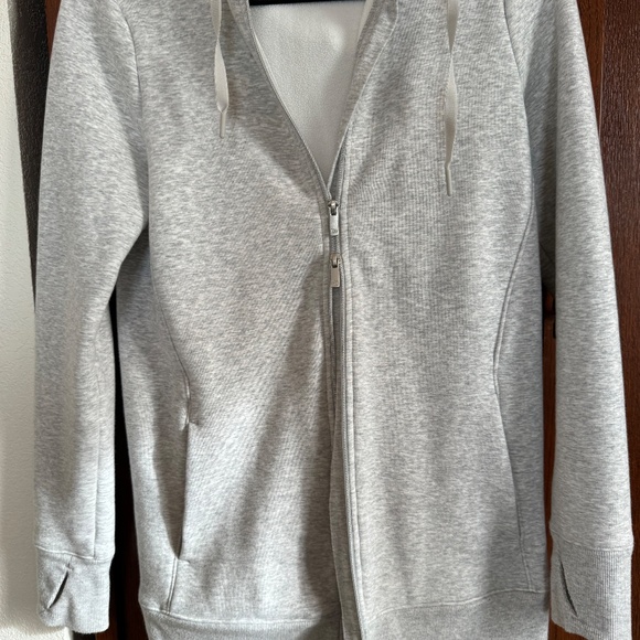 Extra long gray zip hoodie - Picture 7 of 8